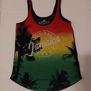 RIBIN RUTH JAMAICA MESH TANK TOP